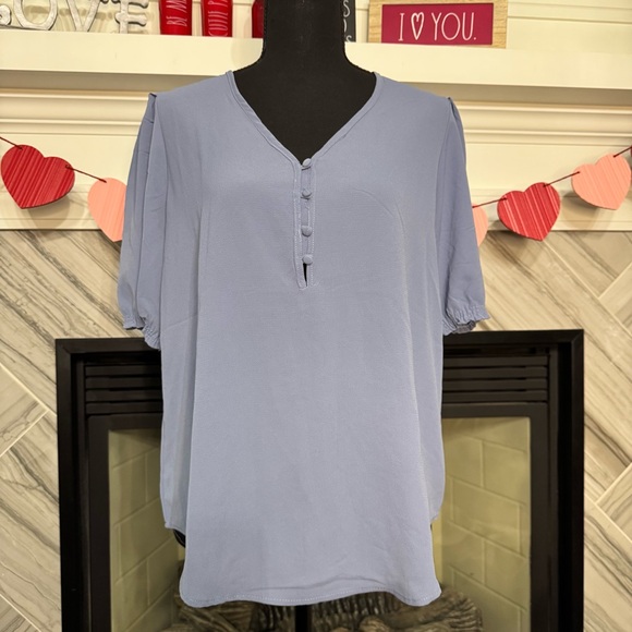 Misia Tops - Misia Medium Blue Blouse
